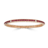 Rose Gold Stretch Bracelet with Rubies