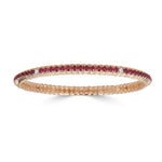 Zydo Rose Gold Stretch Bracelet with Rubies