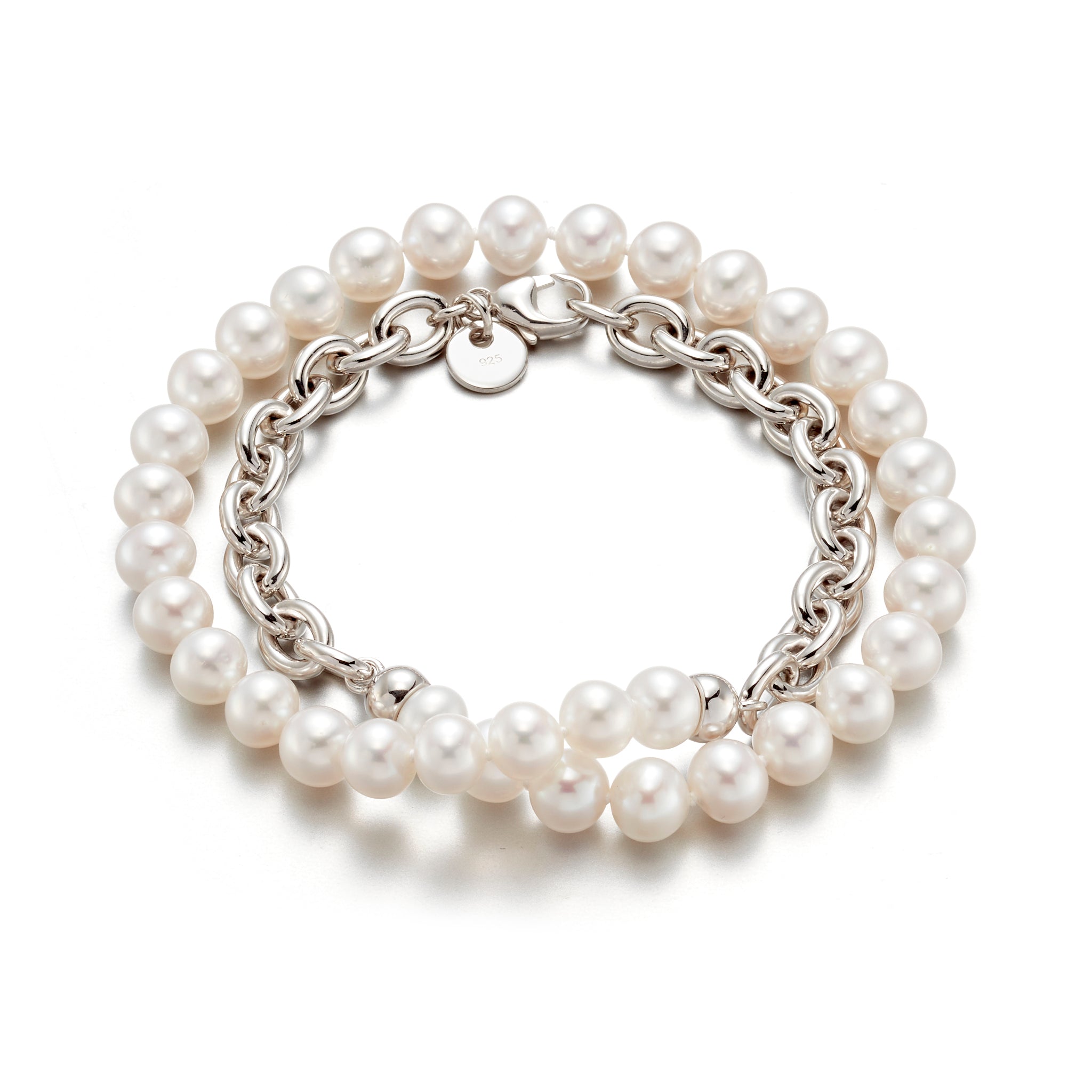 Gump's Signature Pearl & Silver Wrap Bracelet