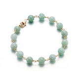 Gump's Signature 7mm Apple Green Jade Pigtail Bracelet
