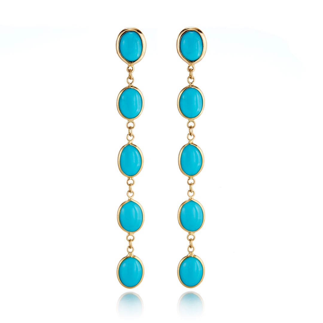 Gump's Signature Dangle Earrings in Turquoise