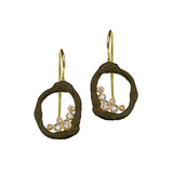 Pebble Diamond Single Wire Earrings