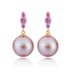 Gump's Signature Orion Earrings in Pink Pearls & Pink Sapphires