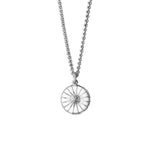 Georg Jensen White Enamel Daisy Pendant Necklace