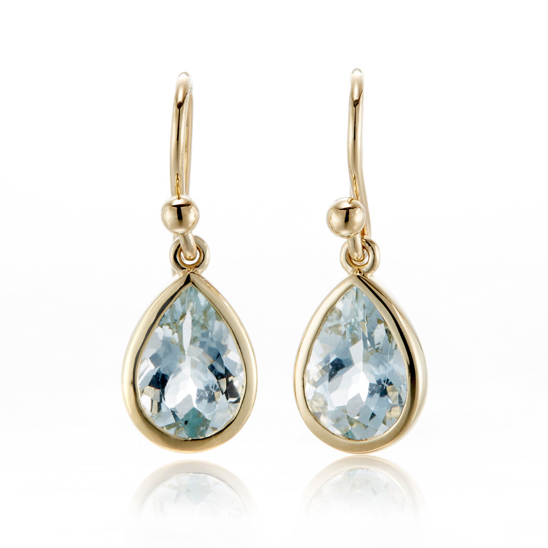 Gump's Signature Teardrop Earrings in Aquamarines