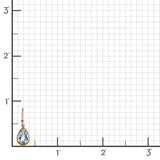 Teardrop Earrings in Aquamarines