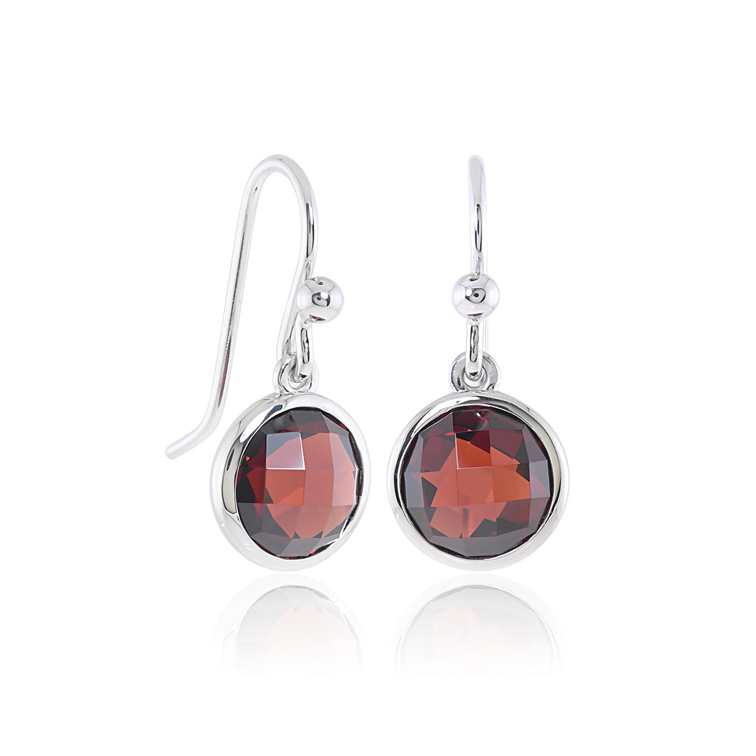 Marais Earrings in Garnets