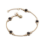 Gump's Signature Black Jade & Diamond Station Bracelet