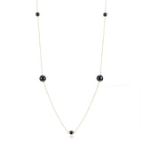 Station Necklace in Black Jadeite