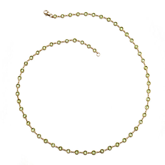 Bezel-Set Peridot Necklace