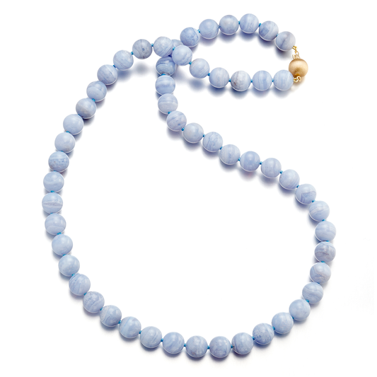 Gump's Signature Blue Lace Agate Long Necklace