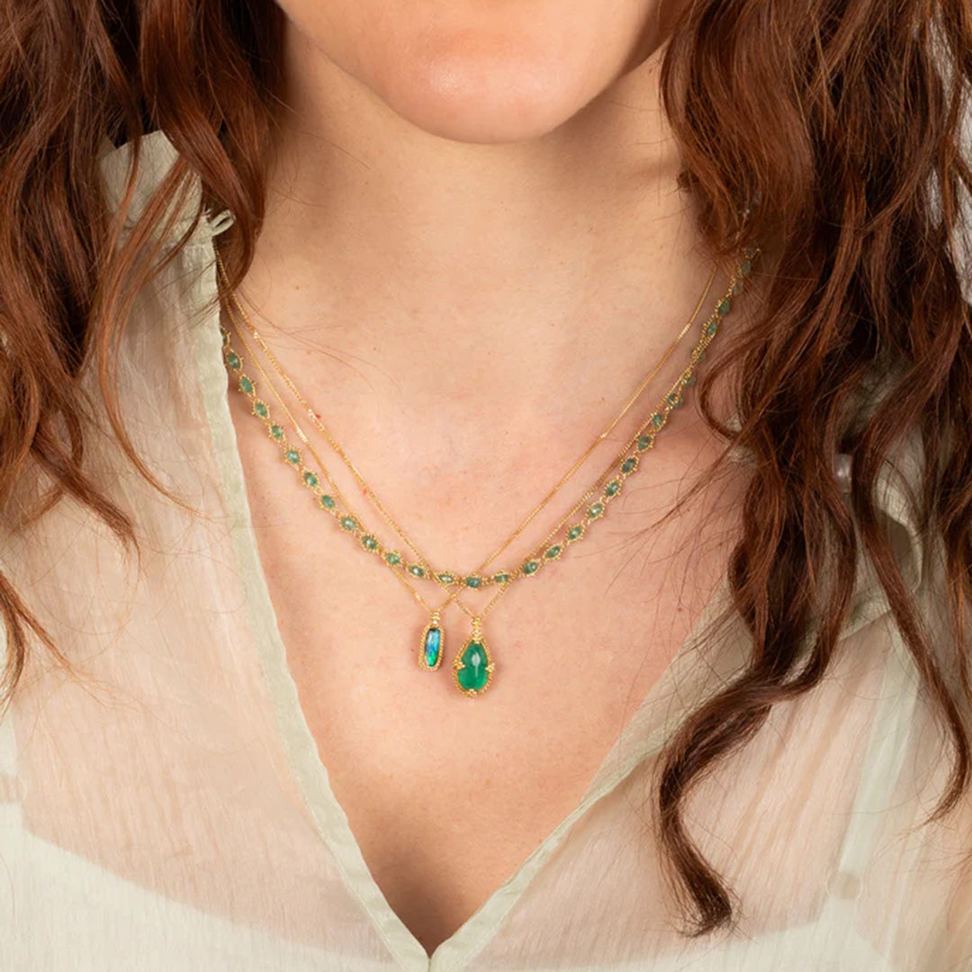 Emerald Woven Necklace