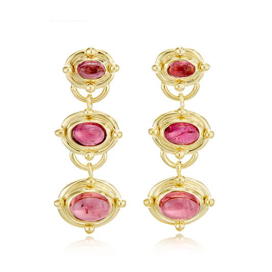 Pink Tourmaline Drop Earrings