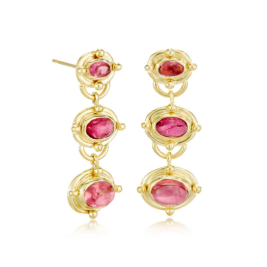 Pink Tourmaline Drop Earrings