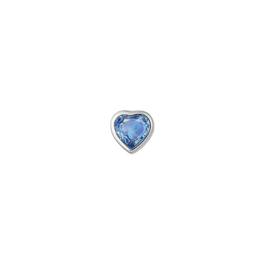 Loquet London Blue Sapphire Heart Charm