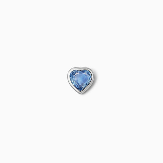 Loquet London Blue Sapphire Heart Charm