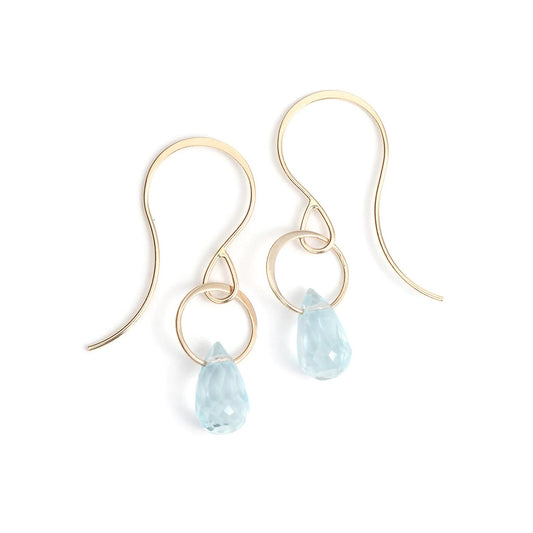 Melissa Joy Manning Blue Topaz Single Drop Earrings