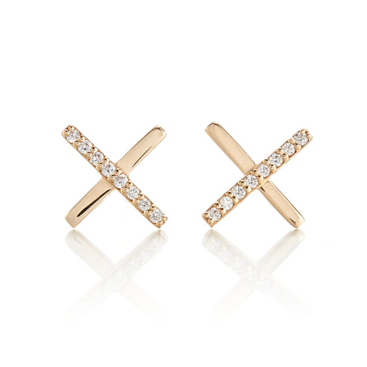 'X Marks the Spot' Diamond Earrings