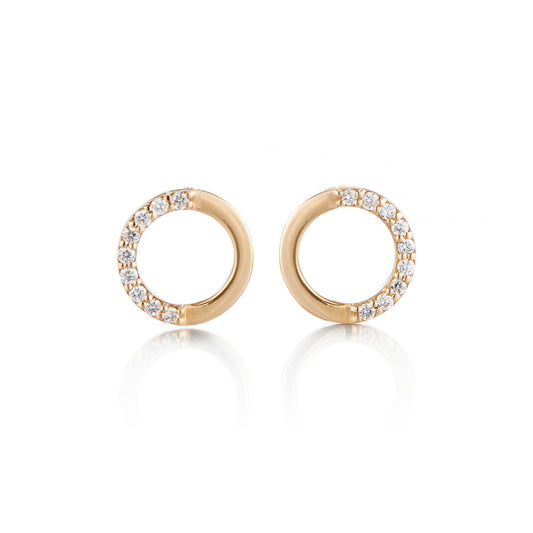 Melissa Joy Manning Simple Circle Diamond Earrings