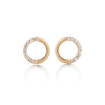 Melissa Joy Manning Simple Circle Diamond Earrings