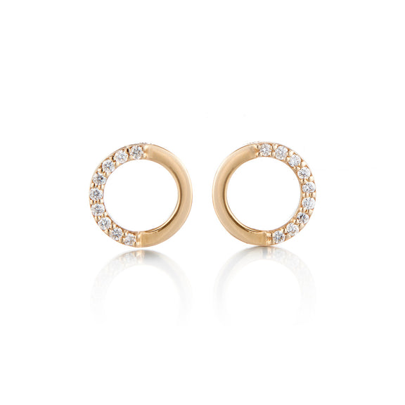 Melissa Joy Manning Simple Circle Diamond Earrings