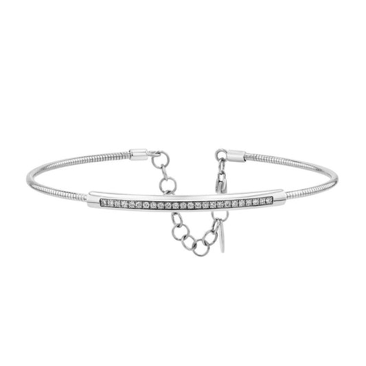Sterling Silver & Diamond Bracelet
