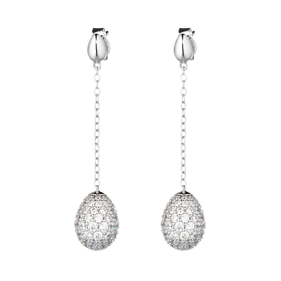 Zircon Egg Drop Earrings