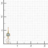 Pearl & Aquamarine Drop Earrings