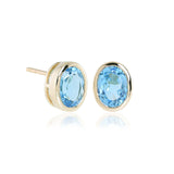 Gump's Signature Joan Stud Earrings in Swiss Blue Topaz