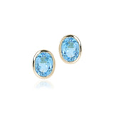 Joan Stud Earrings in Swiss Blue Topaz
