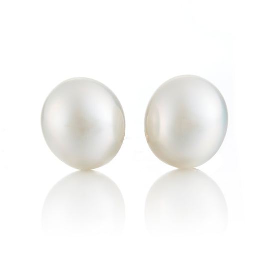 13mm White South Sea Pearl Earrings