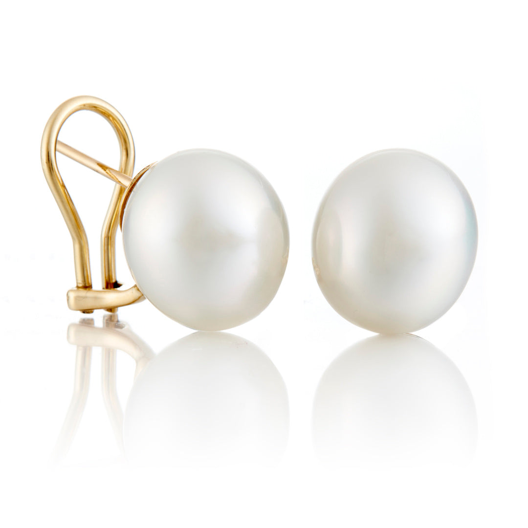 Gump's Signature 13mm White South Sea Pearl Earrings