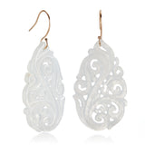 White Jade Openwork Earrings