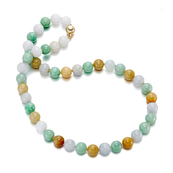 Gump's Signature 12.5-13.5mm Multi-Color Jade Bead Necklace