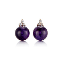 Gump's Signature Madison Earrings in Amethyst & Diamonds