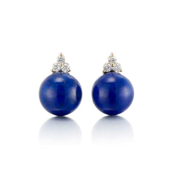 Gump's Signature Madison Earrings in Lapis & Diamonds