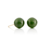 Gump's Signature 12mm Green Nephrite Jade Bead Earrings