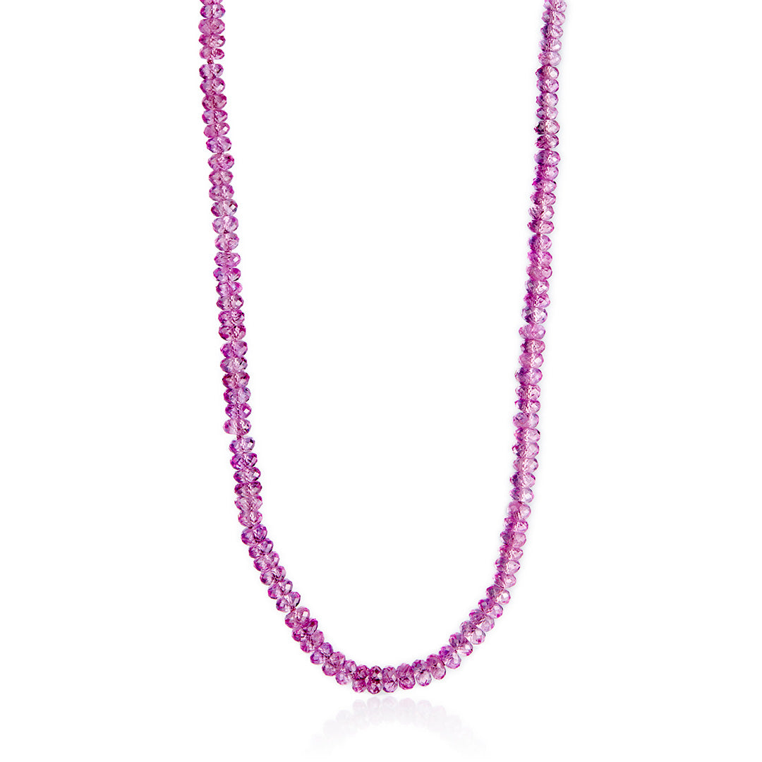 Faceted Pink Sapphire Necklace