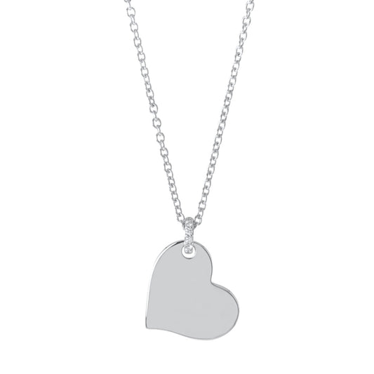 Gump's Signature Diamond & Silver Heart Pendant Necklace