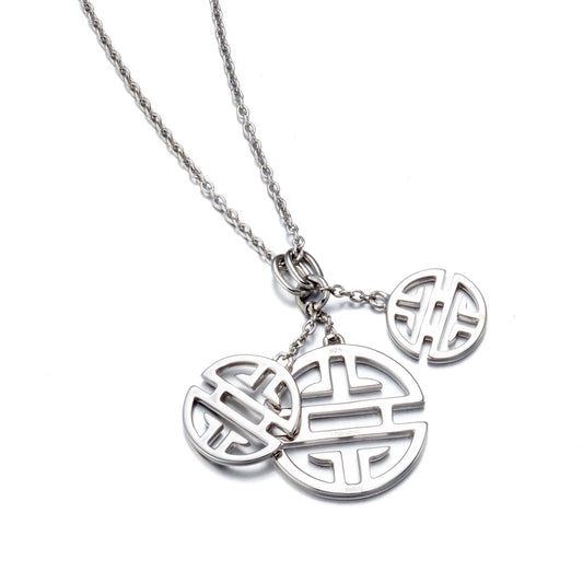 Gump's Signature Triple Shou Charm Pendant Necklace