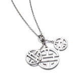 Triple Shou Charm Pendant Necklace
