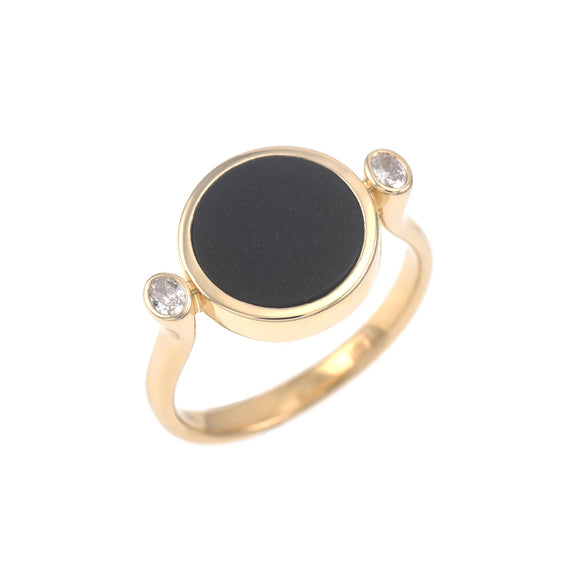 Gump's Signature Black Nephrite Jade & Diamond Ring