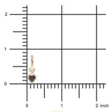 Garnet Heart Charm Hoop Earrings