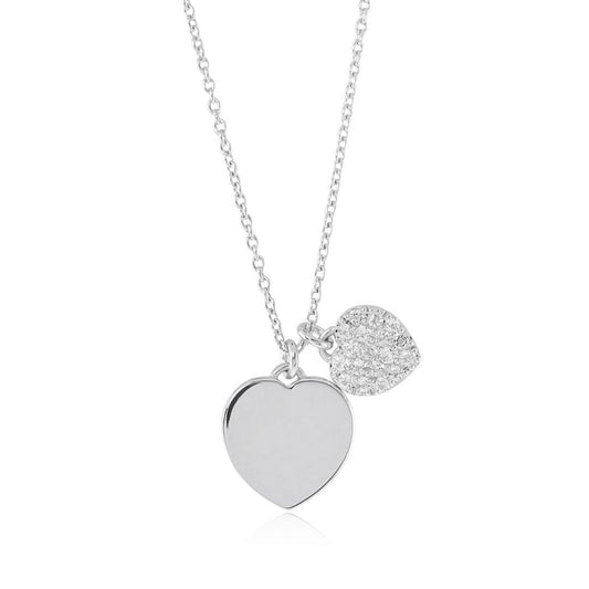 Gump's Signature White Topaz & Silver Heart Pendant Necklace