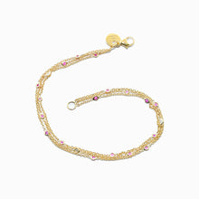 Gump's Signature Triple Chain Bracelet in Pink Sapphires & Diamonds