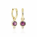 Gump's Signature Amora Drop Earrings in Garnets & Diamonds