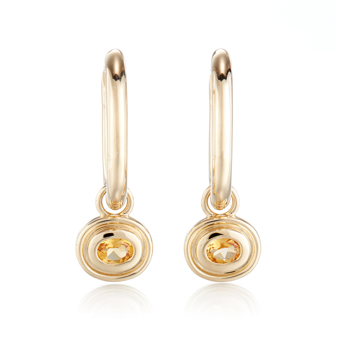 Catalina Drop Earrings in Citrine