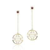 Gump's Signature Ruby Shou Drop Earrings