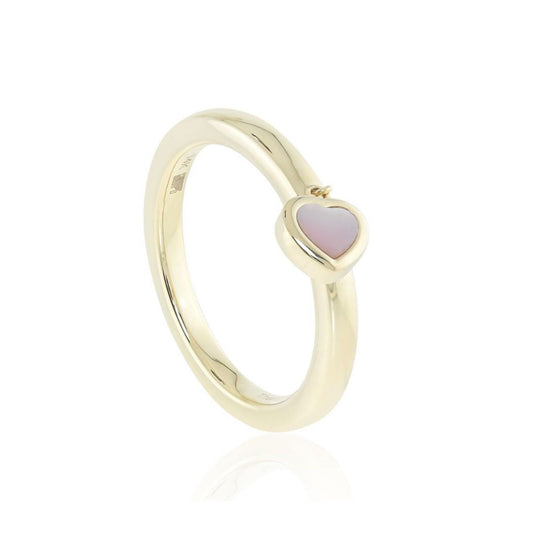 Pink Mother-of-Pearl Heart Ring