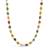 Multicolor Gemstone Woven Necklace